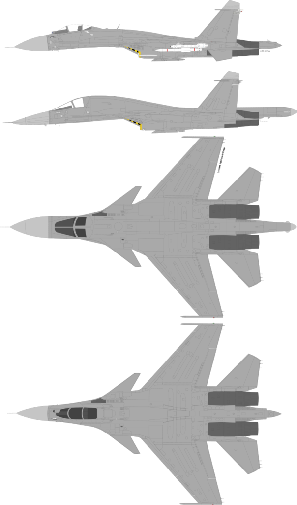comparison paragone su-34 su-30 su-27