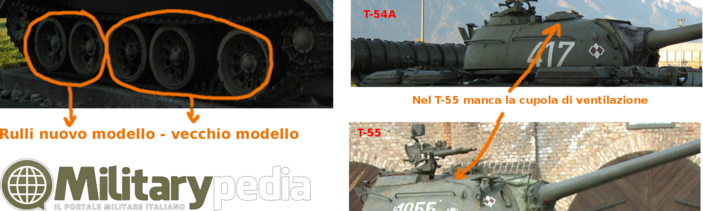 difference between t-54 and t-55