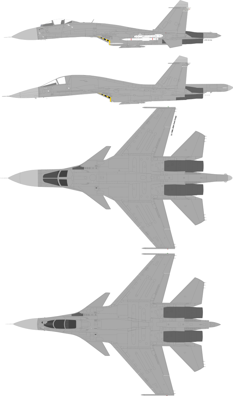 comparison paragone su-34 su-30 su-27