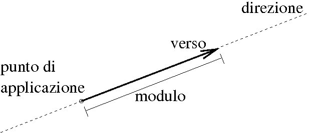 Si riporta un esempio di vettore. In figura sono illustrate le caratteristiche principali.