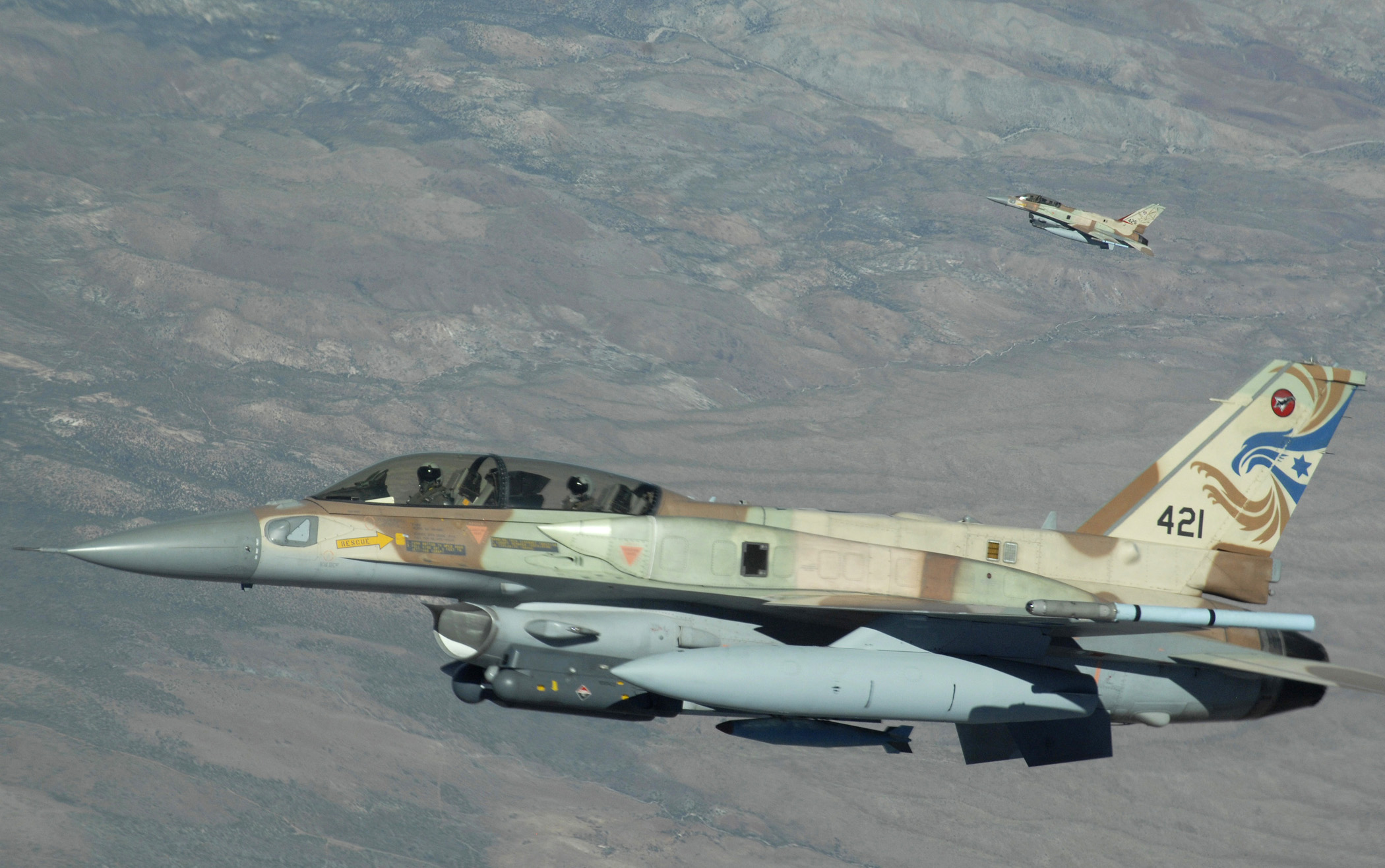 f-16 israeliani al red flag in Nevaga nel 2017